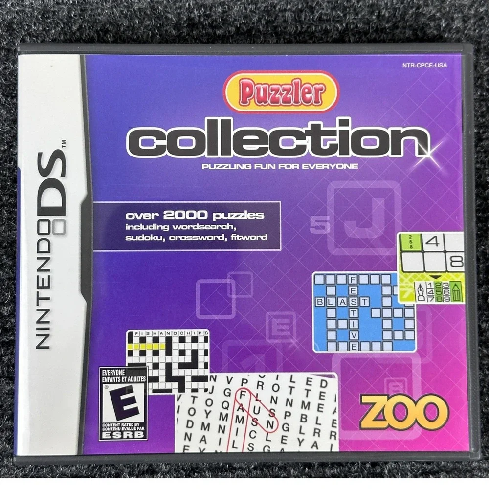 Puzzler Collection Nintendo‎ DS 2000+ Puzzles Sudoku Crossword NTR-CPCE-USA CIB